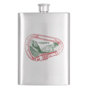 Yosemite Climbing Carabiner Hip Flask