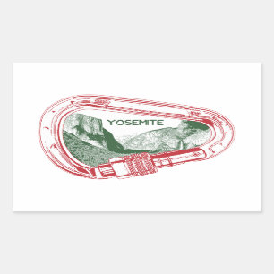 Yosemite Climbing Carabiner Rectangular Sticker
