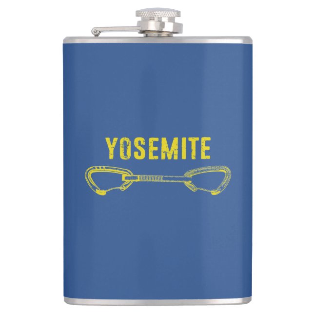 Yosemite Climbing Quickdraw Hip Flask (Front)