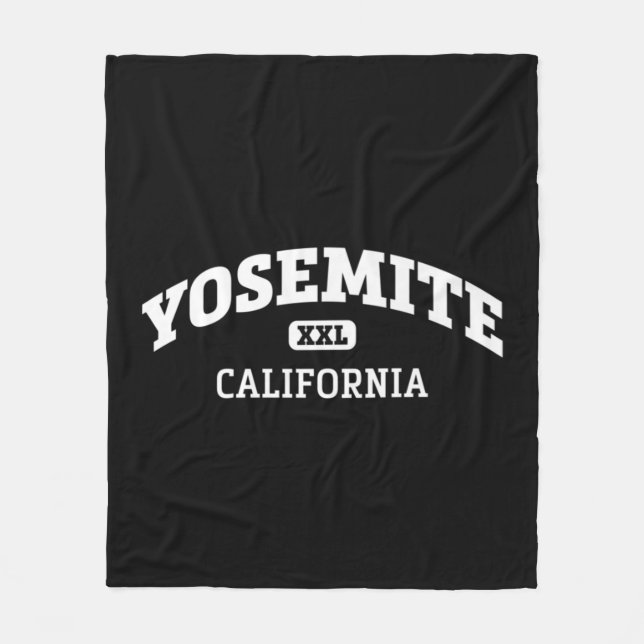 Yosemite College Style Rock Climbing Area Design   Fleece Blanket (Front)