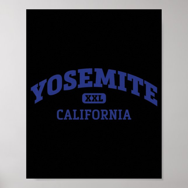 Yosemite College Style Rock Climbing Area Design   Poster (Front)