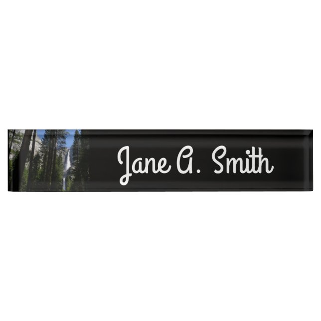 Yosemite Falls and Woods Landscape Photography Nameplate (Front)
