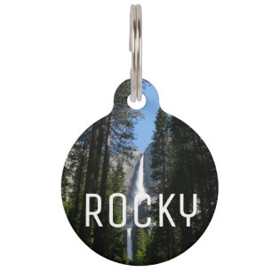 Yosemite Falls and Woods Landscape Photography Pet Tag