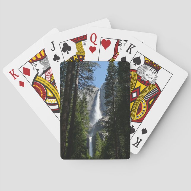 Yosemite Falls and Woods Landscape Photography Playing Cards (Back)