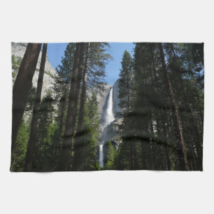 Yosemite Falls and Woods Landscape Photography Tea Towel