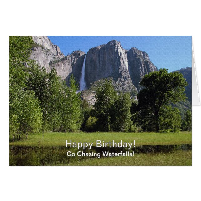 Yosemite Falls California Birthday (Front Horizontal)
