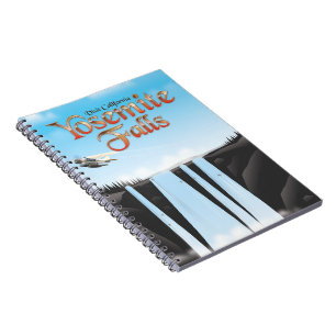 Yosemite Falls California travel poster Notebook