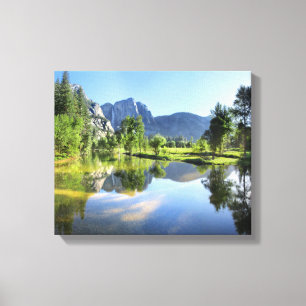 Yosemite Falls from Merced River - Yosemite Valley Canvas Print