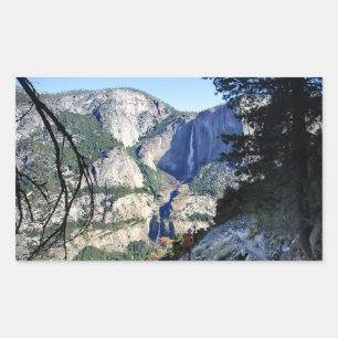 Yosemite Falls from the Four Mile Trail - Yosemite Rectangular Sticker