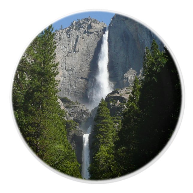 Yosemite Falls II from Yosemite National Park Ceramic Knob (Front)