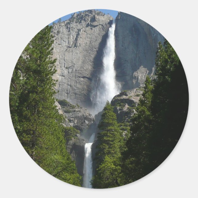 Yosemite Falls II from Yosemite National Park Classic Round Sticker (Front)
