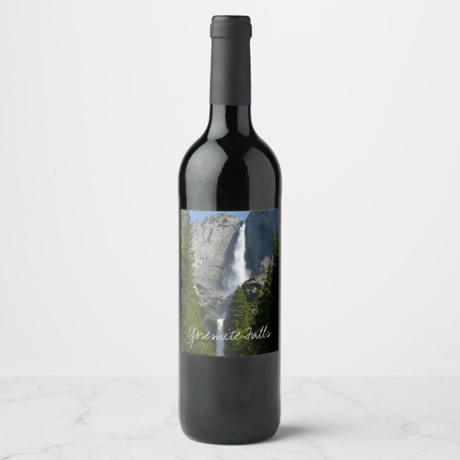 Yosemite Falls II from Yosemite National Park Wine Label (Front)