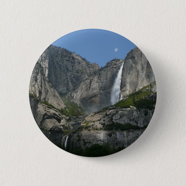 Yosemite Falls III from Yosemite National Park 6 Cm Round Badge (Front)