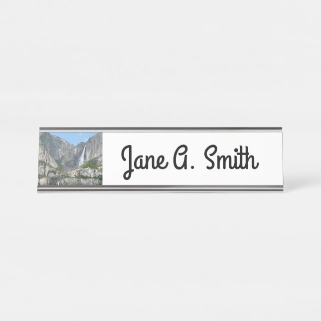 Yosemite Falls III from Yosemite National Park Desk Name Plate (Front)
