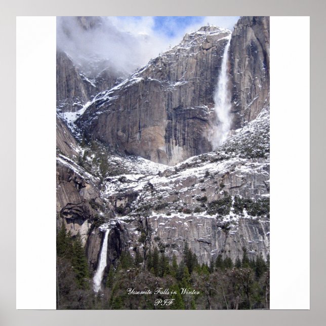 Yosemite Falls in Winter Poster (Front)