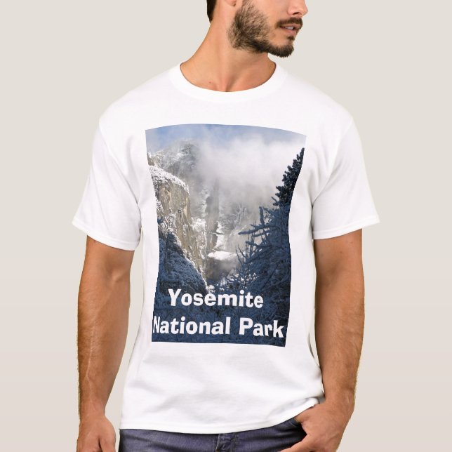 yosemite falls in winter T-Shirt (Front)