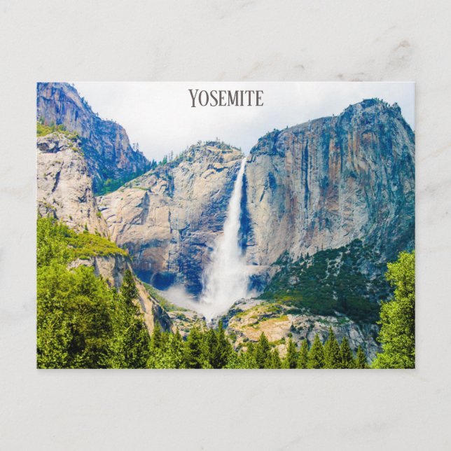 Yosemite Falls National Park Travel Photo Postcard (Front)