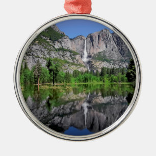 Yosemite Falls Reflection Metal Tree Decoration