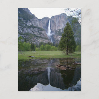 yosemite falls reflection postcard