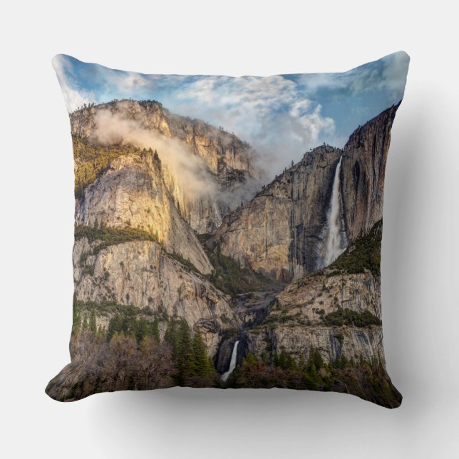 Yosemite Falls scenic, California Cushion (Front)