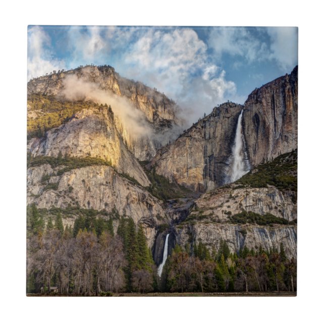 Yosemite Falls scenic, California Tile (Front)