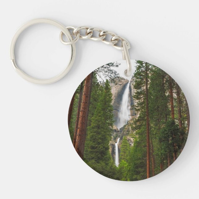 Yosemite Falls through the Forest Key Ring (Front)