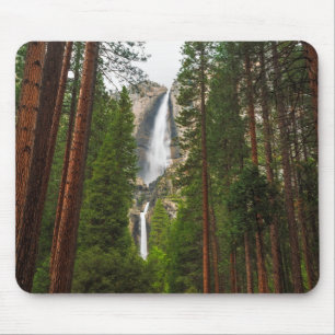 Yosemite Falls through the Forest Mouse Mat