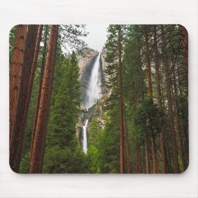 Yosemite Falls through the Forest Mouse Mat (Front)