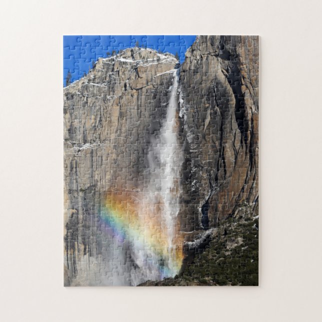 Yosemite Falls with Rainbow Jigsaw Puzzle (Vertical)