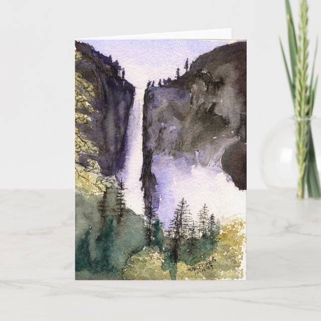 Yosemite Falls,  Yosemite National Park Holiday Card (Front)