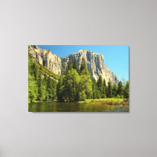 Yosemite From Valley Floor, Sierra-Nevada Canvas Print