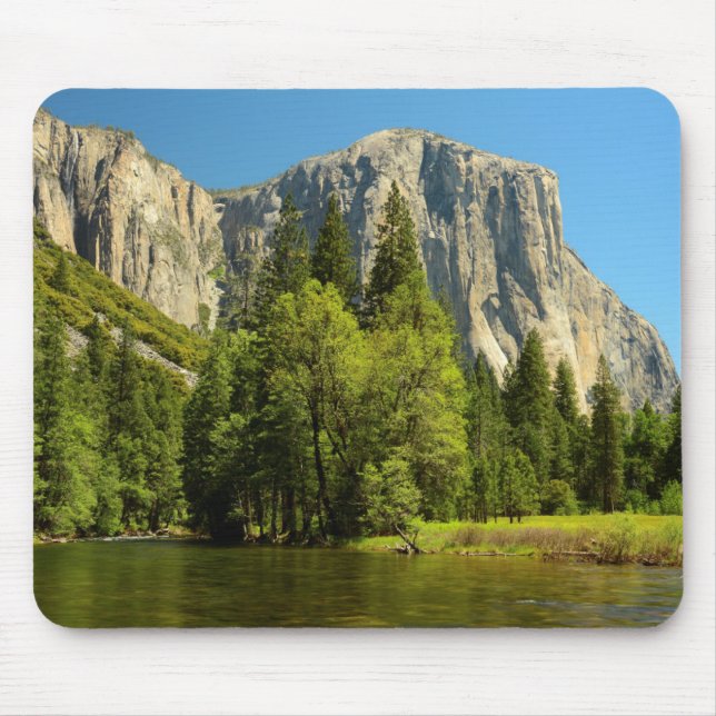 Yosemite From Valley Floor, Sierra-Nevada Mouse Mat (Front)