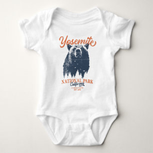 Yosemite Grizzly Bear California National Park Baby Bodysuit