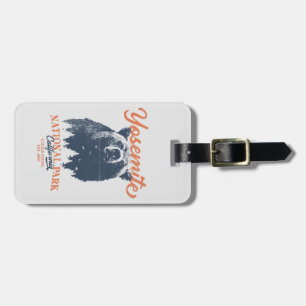 Yosemite Grizzly Bear California National Park Luggage Tag