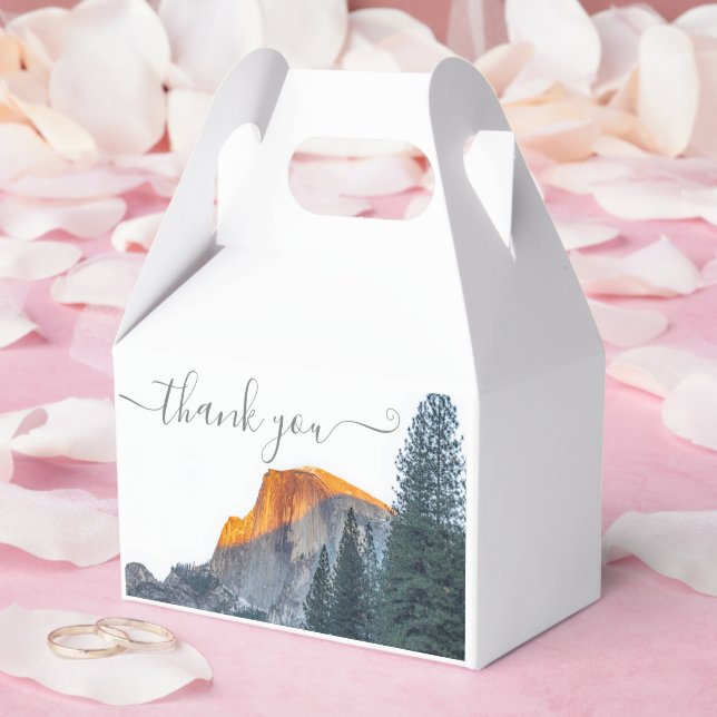 Yosemite Half Dome Sunset Thank You Wedding Favour Box (Wedding)