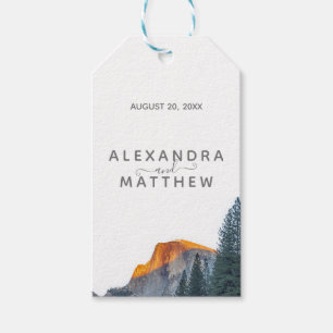 Yosemite Half Dome Sunset Wedding Gift Tags