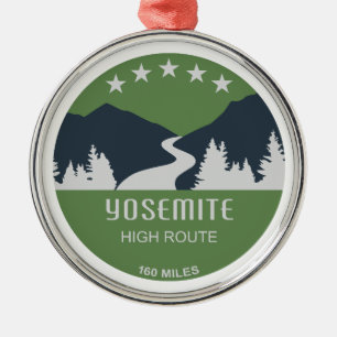 Yosemite High Route Metal Tree Decoration