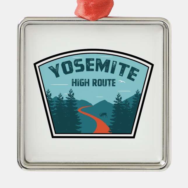 Yosemite High Route Metal Tree Decoration (Front)