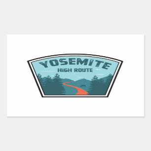 Yosemite High Route Rectangular Sticker