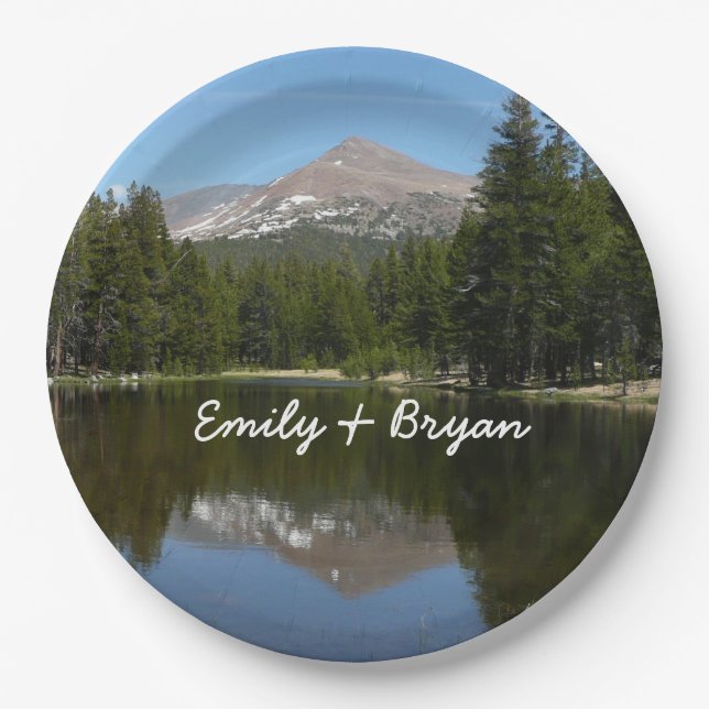 Yosemite Lake Reflection Paper Plate (Front)