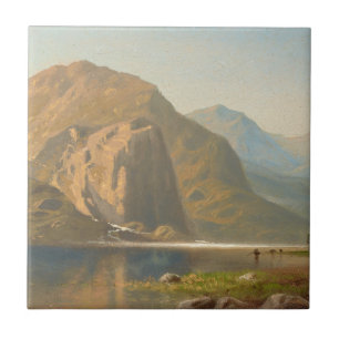 Yosemite Majestic Landscape by Albert Bierstadt Tile