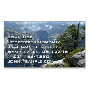Yosemite Mountain View in Yosemite National Park Magnetic Business Card