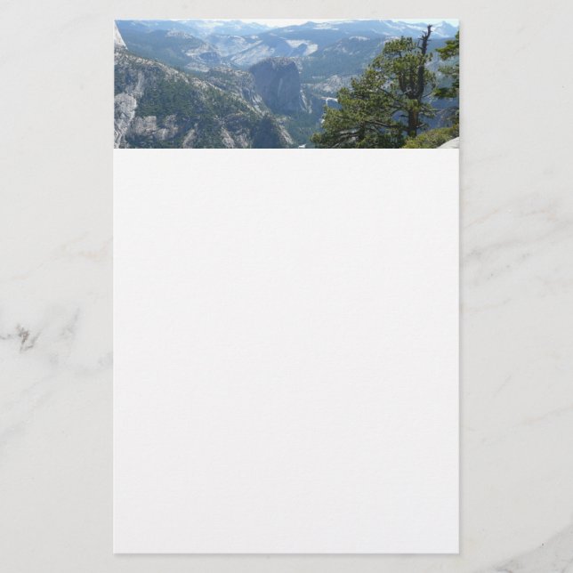 Yosemite Mountain View in Yosemite National Park Stationery (Front)