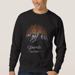 Yosemite Mountains California Hiking Outdoors Vint Sweatshirt
