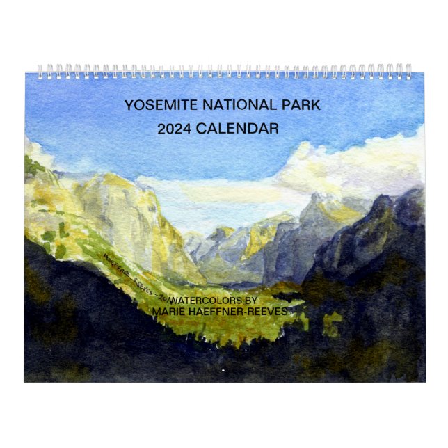 YOSEMITE NATIONAL PARK 2024 WATERCOLOR CALENDAR (Cover)