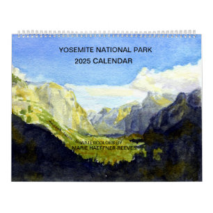 YOSEMITE NATIONAL PARK 2025 WATERCOLOR CALENDAR
