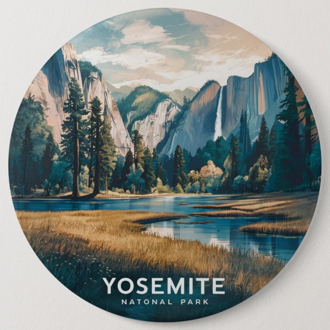 Yosemite National Park 6 Cm Round Badge (Front)