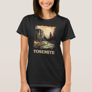 Yosemite National Park Adventure Hiking Nature Des T-Shirt