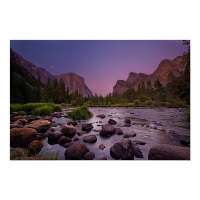 Yosemite National Park at Dusk Poster (Front)