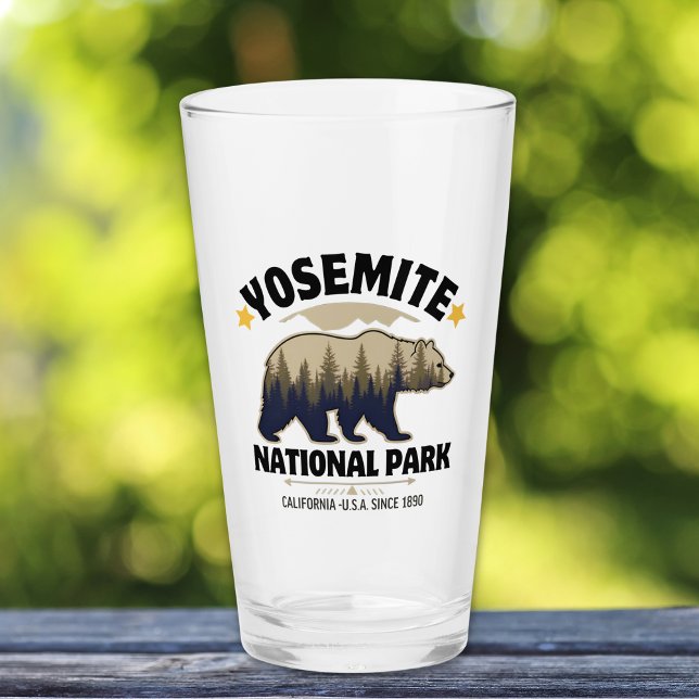 Yosemite National Park Bear Forest Beer Glass (Creator Uploaded)